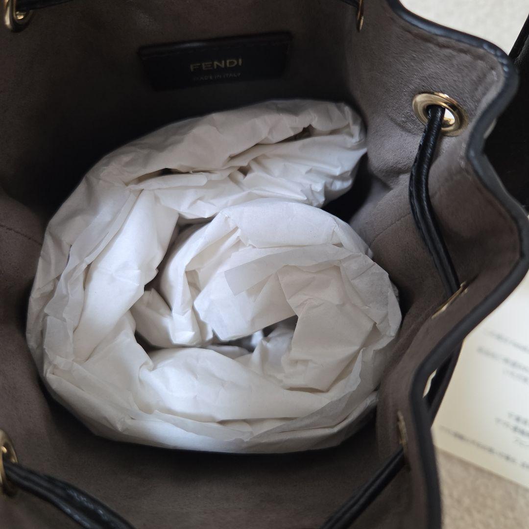 FENDI フェンディ モン トレゾール ブラウンレザー ミニバッグ