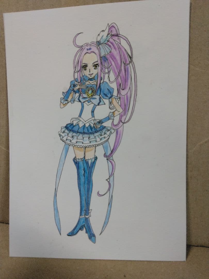 アニメキャラクター 手描きイラスト 2L判サイズ