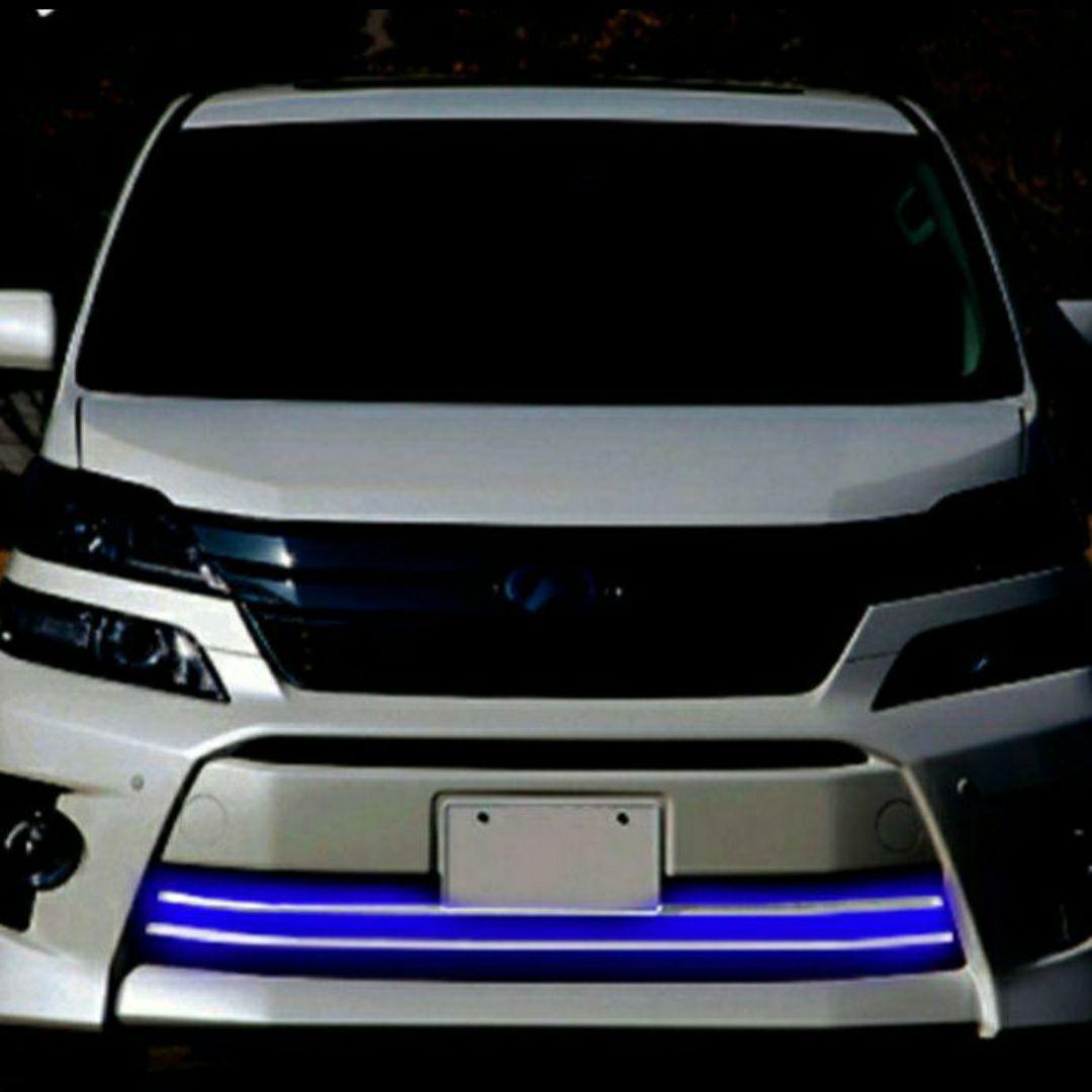 20系 ヴェルファイア 後期 バンパー グリル ガーニッシュ パネル LED