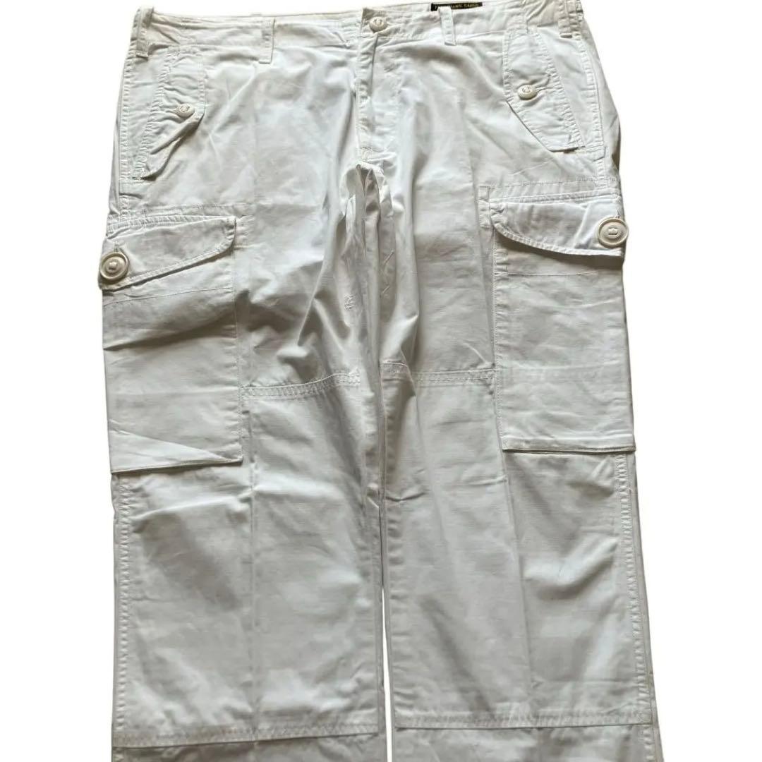 美品00s Ralph Lauren ダブルニー ホワイトミリタリーカーゴパンツ