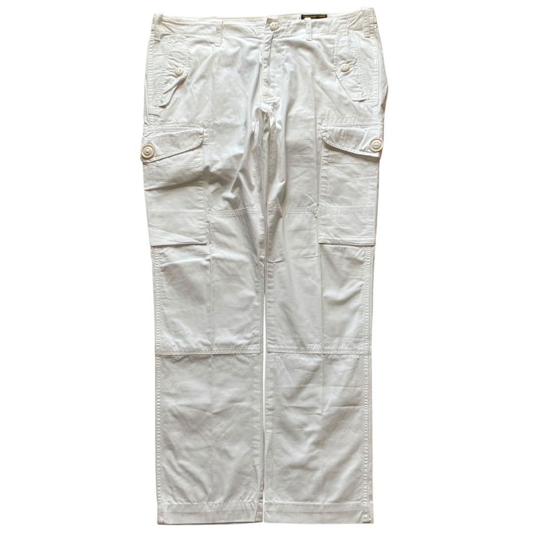 美品00s Ralph Lauren ダブルニー ホワイトミリタリーカーゴパンツ
