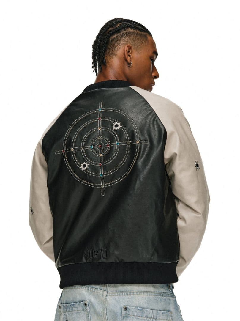 antidote worldwide レザースタッズジャケット