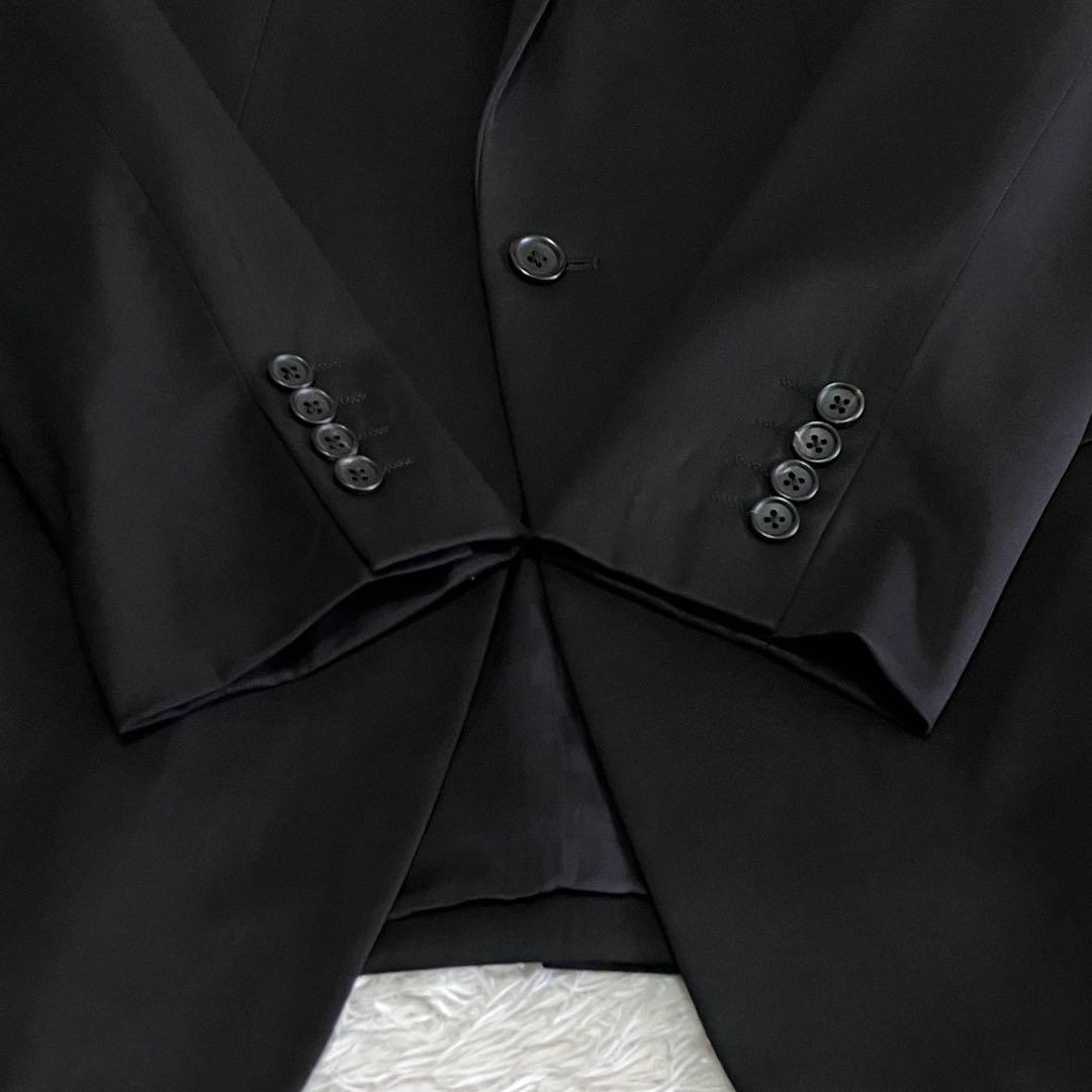 美品 コムサメン 別注 チェルッティ スリーピース セットアップ スーツ 黒