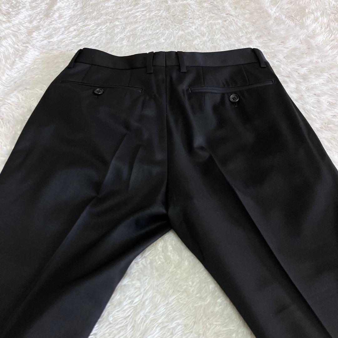 美品 コムサメン 別注 チェルッティ スリーピース セットアップ スーツ 黒