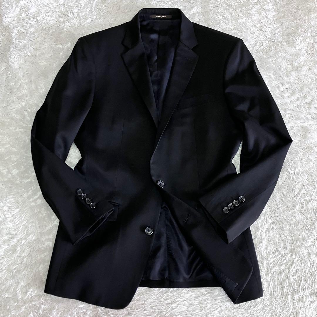 美品 コムサメン 別注 チェルッティ スリーピース セットアップ スーツ 黒