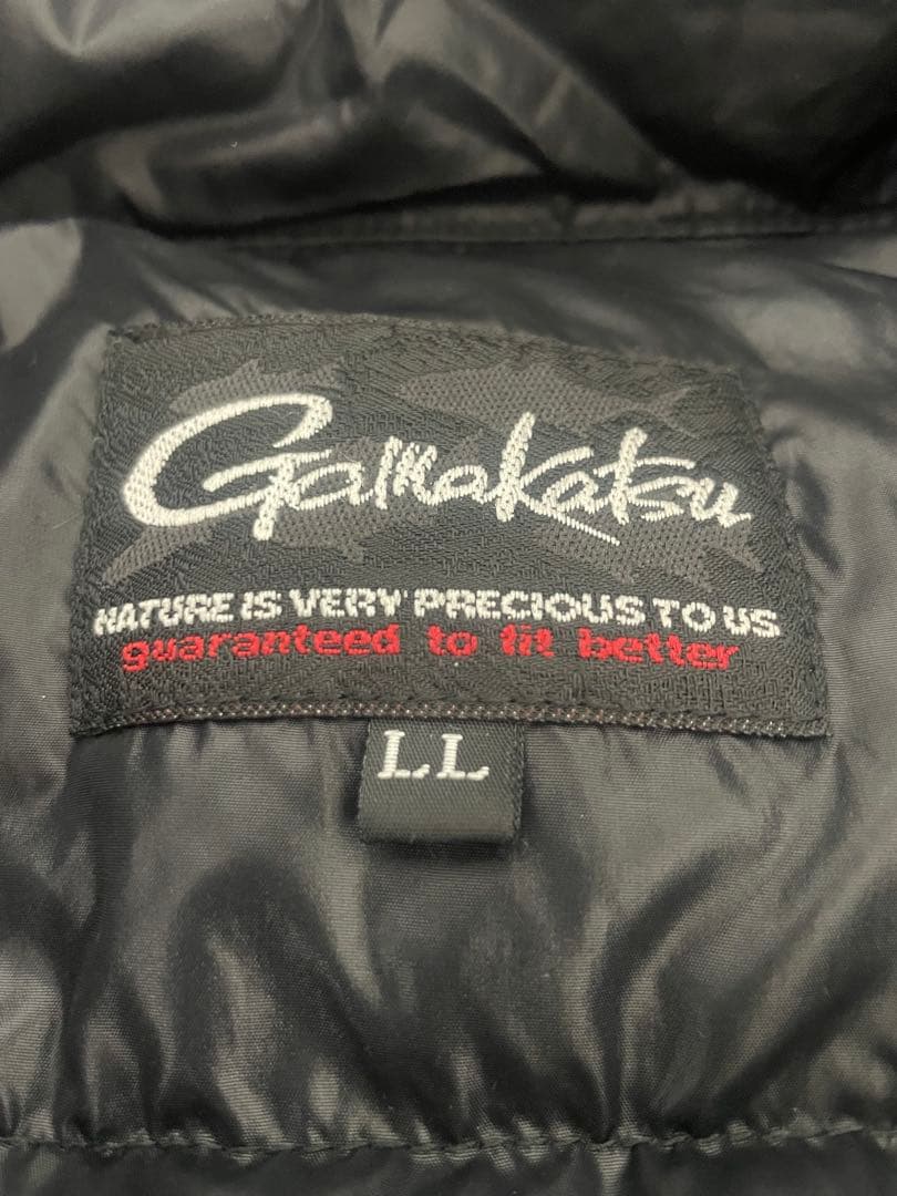 B　Gamakatsu ダウンフィッシングベスト LL ブラック