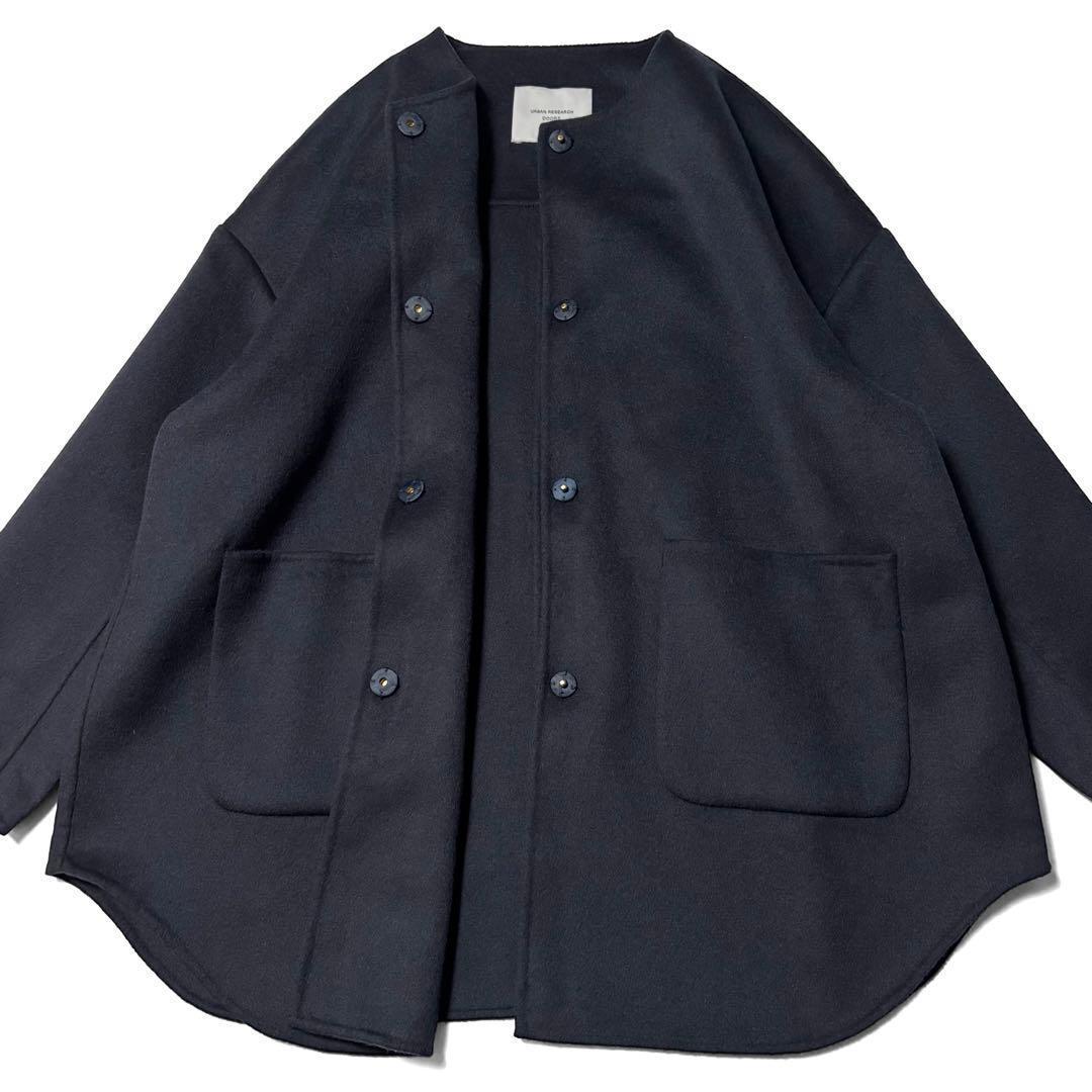 人気完売 アーバンリサーチ ノーカラーリバーコート クルーネック