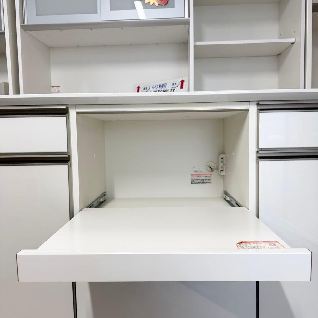 【 超美品‼️】定価22万♪ 綾野製作所 160cm幅キッチンカウンター 食器棚