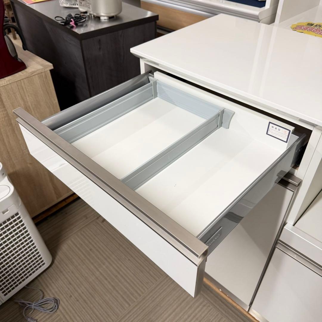 【 超美品‼️】定価22万♪ 綾野製作所 160cm幅キッチンカウンター 食器棚