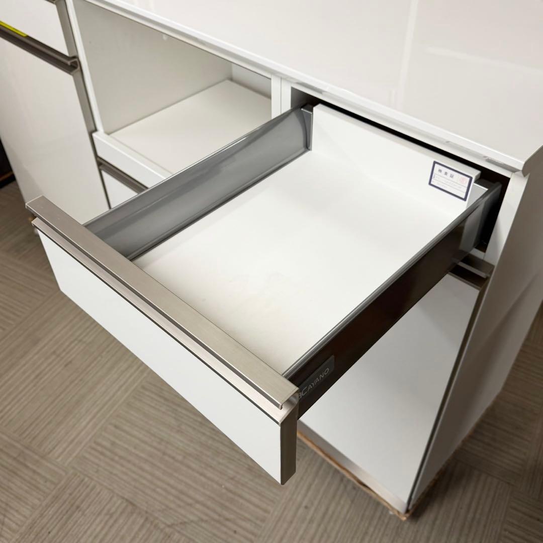 【 超美品‼️】定価22万♪ 綾野製作所 160cm幅キッチンカウンター 食器棚