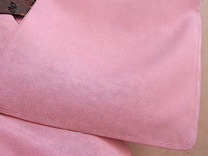 未使用　彫刻伊勢型　超極鮫江戸小紋（華やか薄桃）正絹美品　逸品