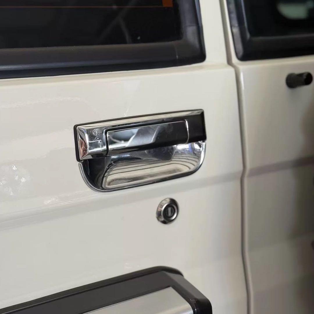 ランクル70再再販シリーズ ドアハンドルプロテクター クローム5枚セット。