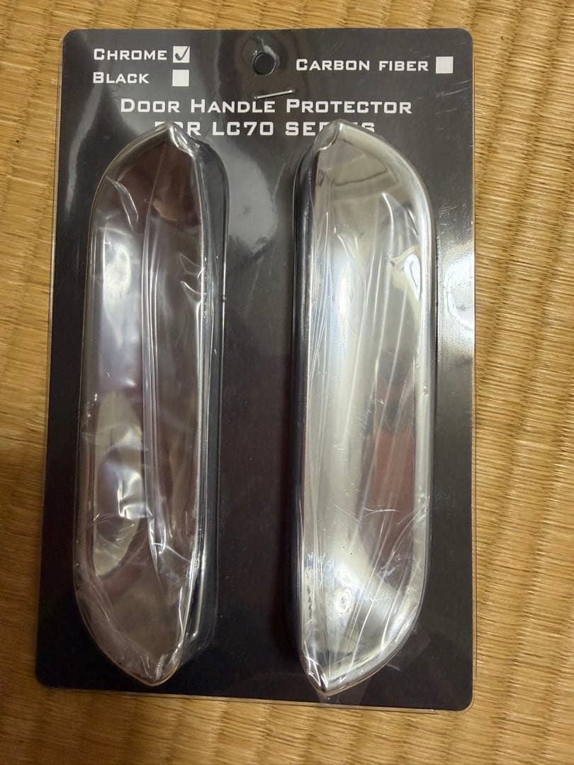 ランクル70再再販シリーズ ドアハンドルプロテクター クローム5枚セット。