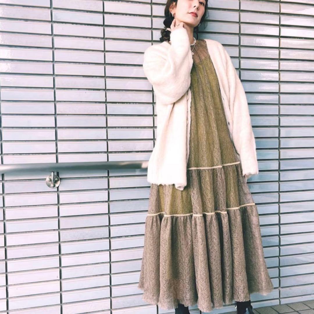 ワンピース Ameri MEDI MELON TULLE LAYERED DRESS S