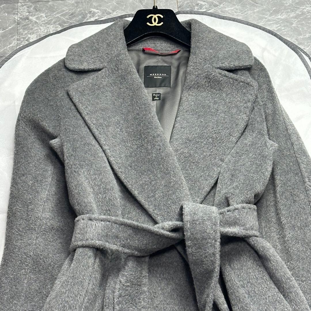 美品♡近年品　着丈120 マックスマーラ　ベルテッドコート　アルパカモヘア