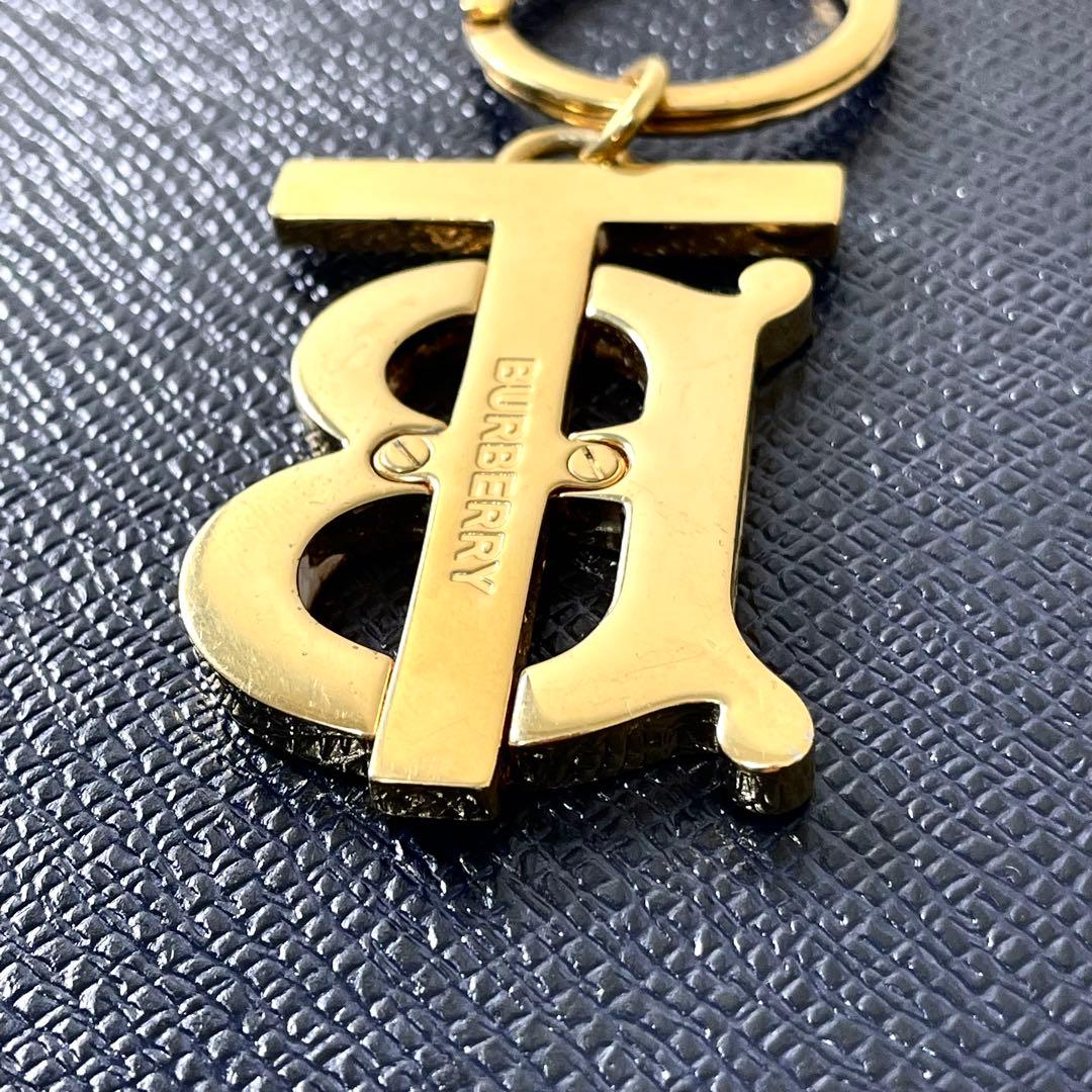 バーバリー　BURBERRY キーホルダーTB キーリング　ゴールド　チャーム