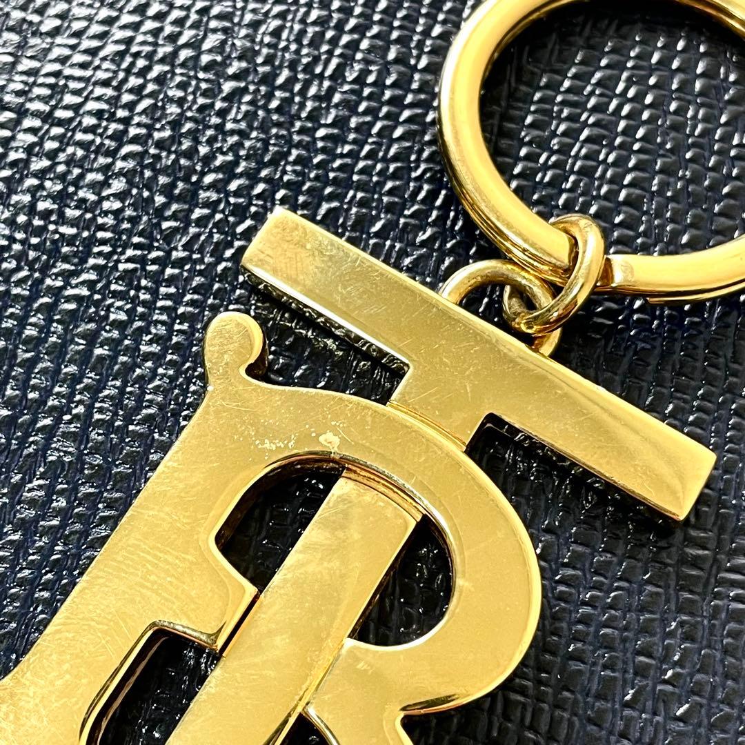 バーバリー　BURBERRY キーホルダーTB キーリング　ゴールド　チャーム