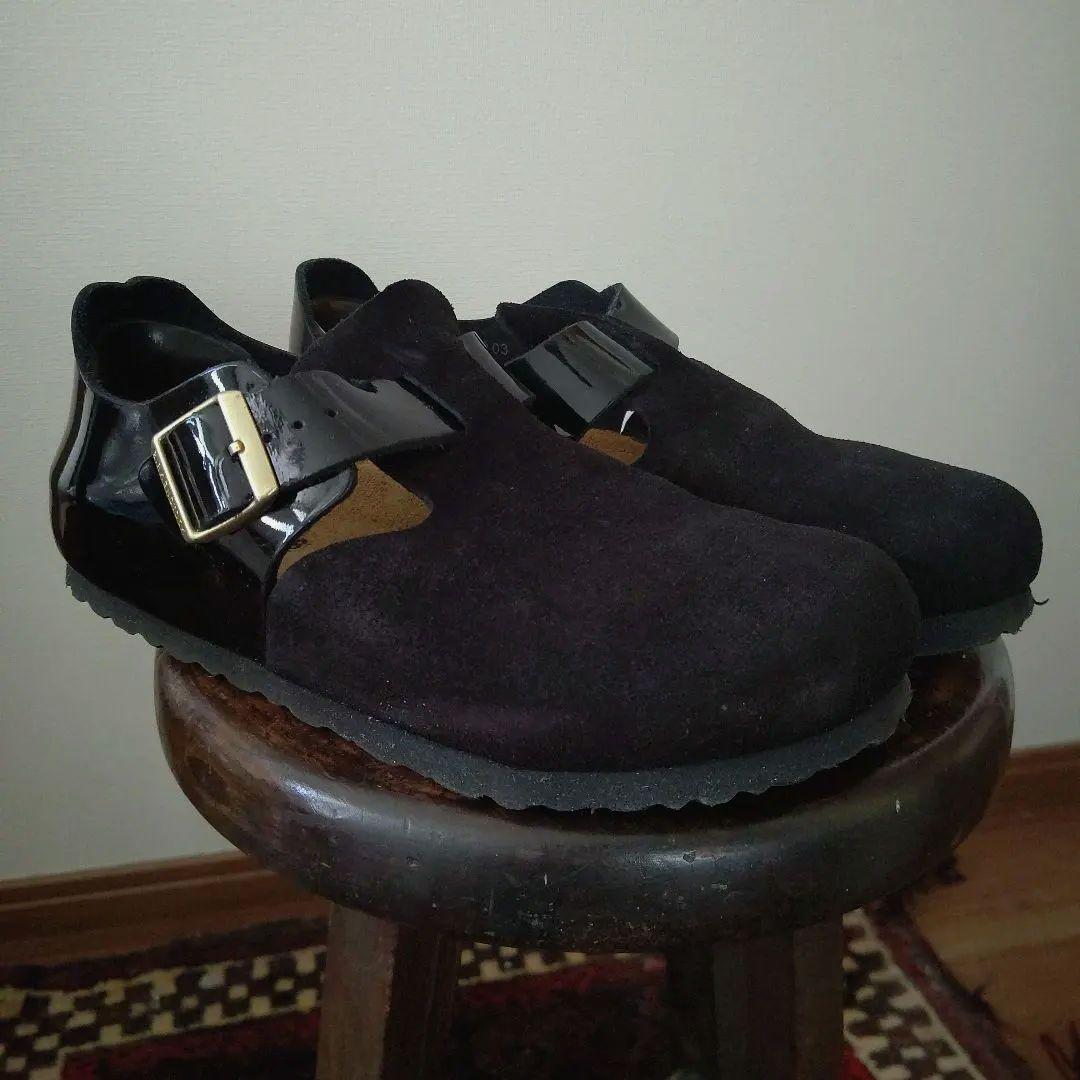 BIRKENSTOCK エナメル レザースエード シューズ 38