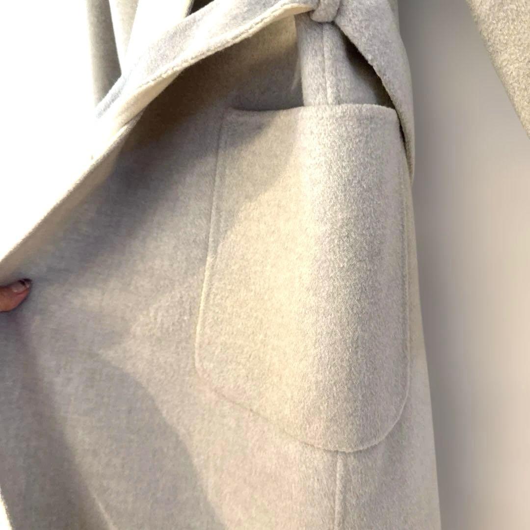 ★ESTNATION★ウールコート　リバーシブル　フード付き　36