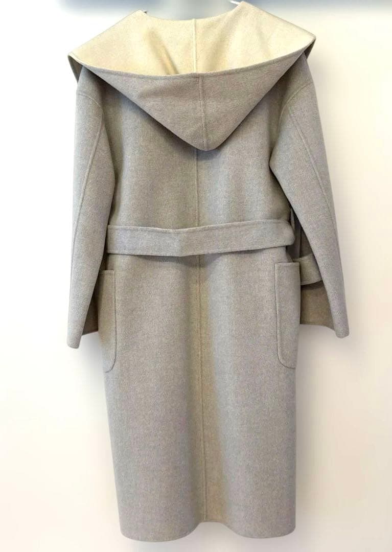 ★ESTNATION★ウールコート　リバーシブル　フード付き　36