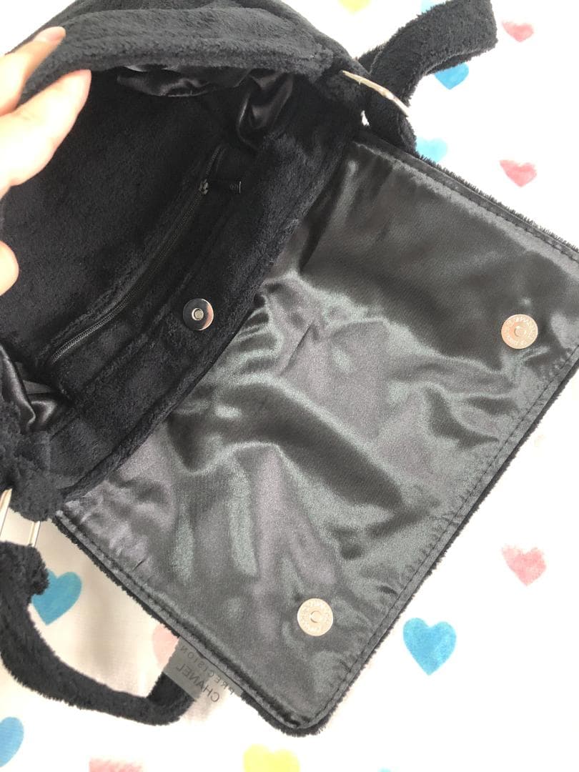 ほぼ未使用　｛黒+白｝ ノベルティ ショルダーバッグ