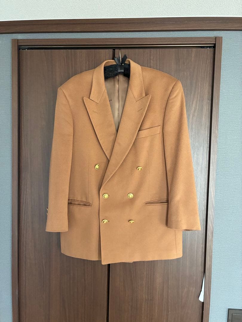 希少★英国製アクアスキュータム カシミヤ100% テーラードジャケット 裏地総柄