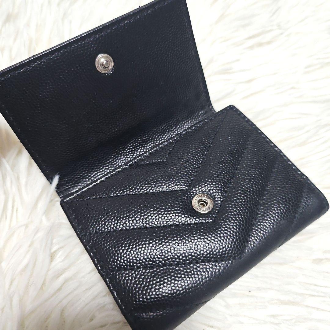 SAINT LAURENT キーケース 6連 キルティング レザー ブラック