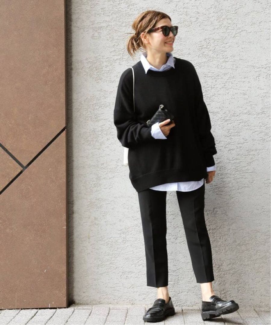 【CINOH/チノ 】 CROP BLACK パンツ サイズ36