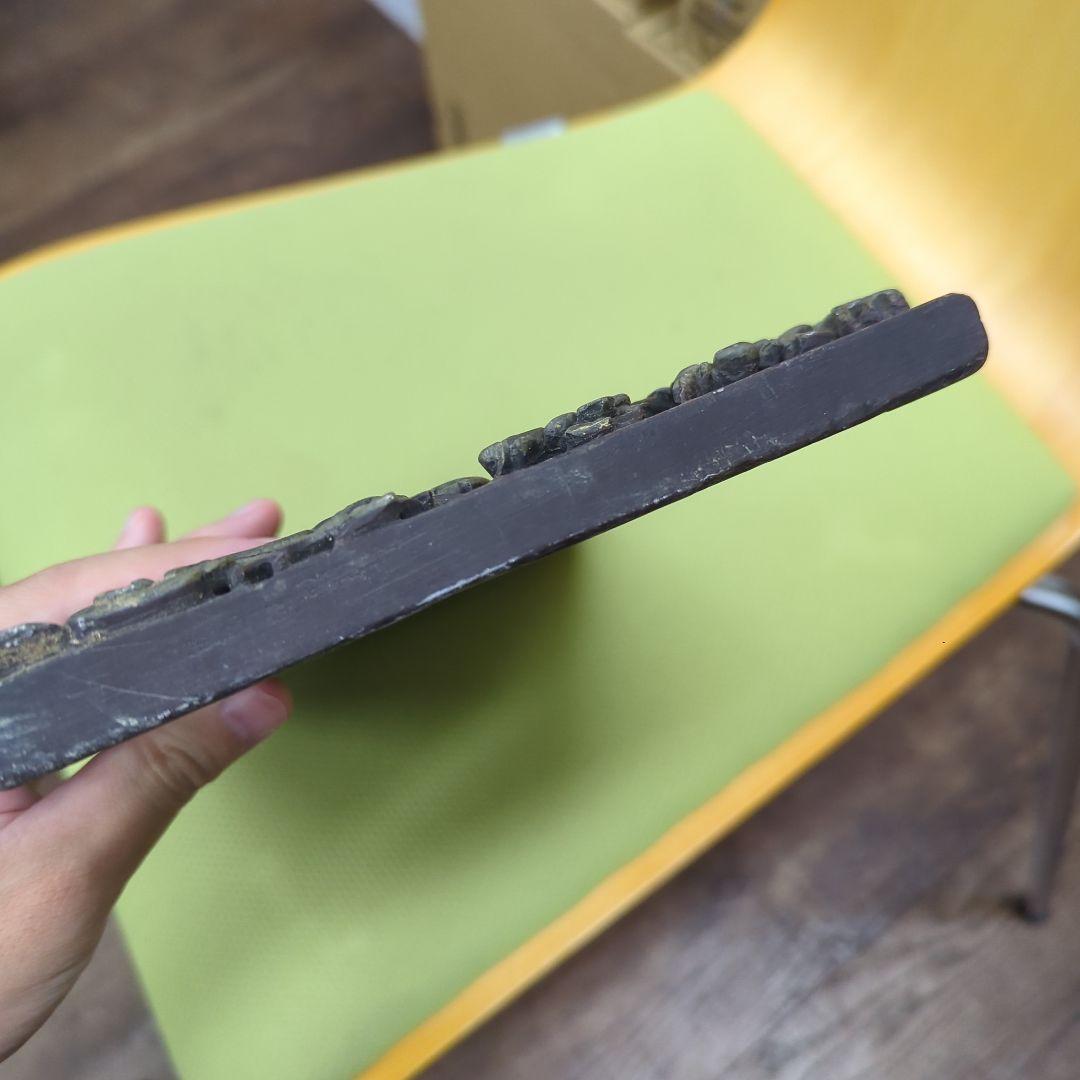 古硯 龍鳳彫刻 唐木彫刻 書道具 アンティーク 骨董品