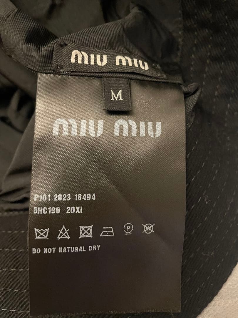 miumiu バケットハット ブラック