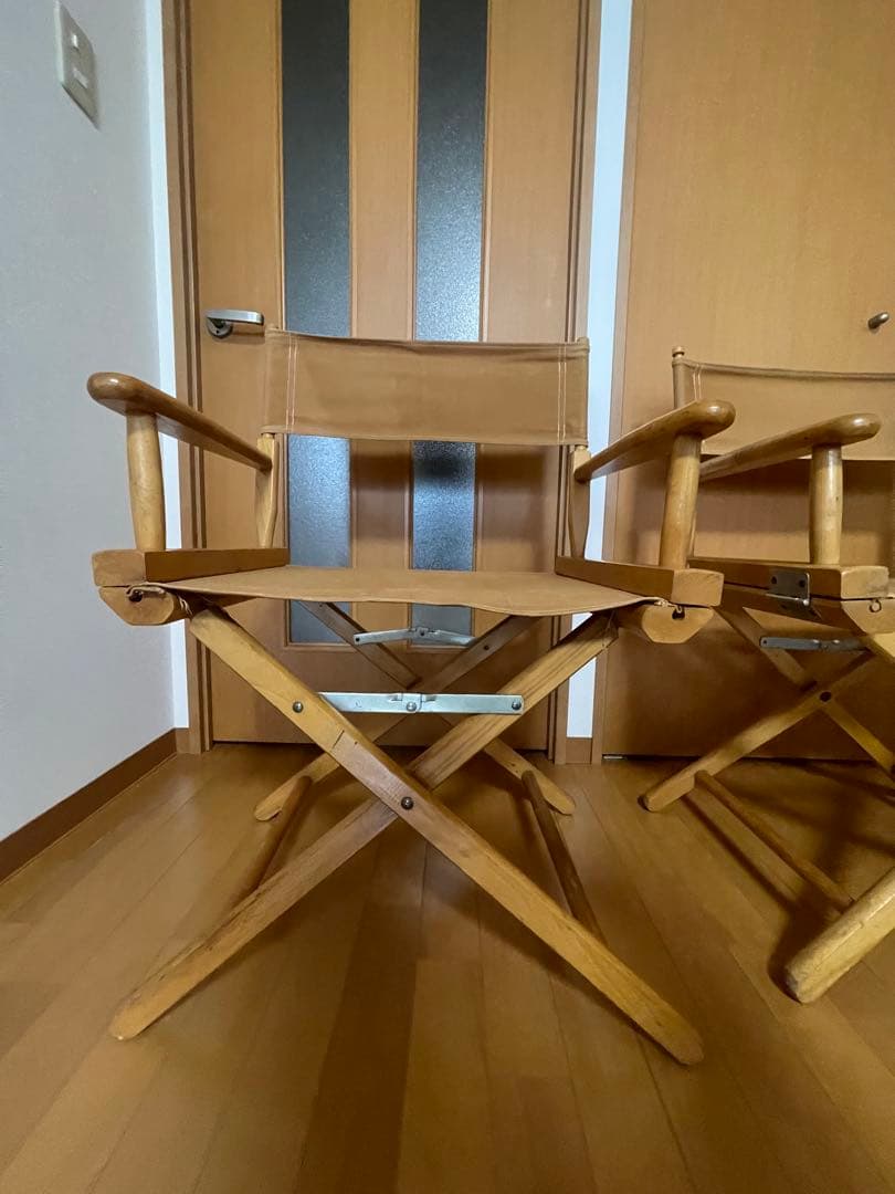 ビンテージディレクターズチェア　レア　ペア　キャンプチェア　アウトドアチェア