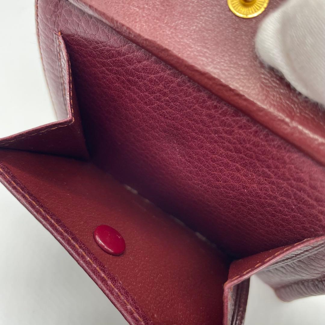 【美品】 Cartier カルティエ マネークリップ付き 折り財布