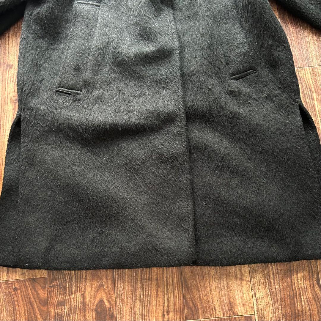 ADAM ET ROPE WEB限定 ステンカラーシャギーコート ブラック