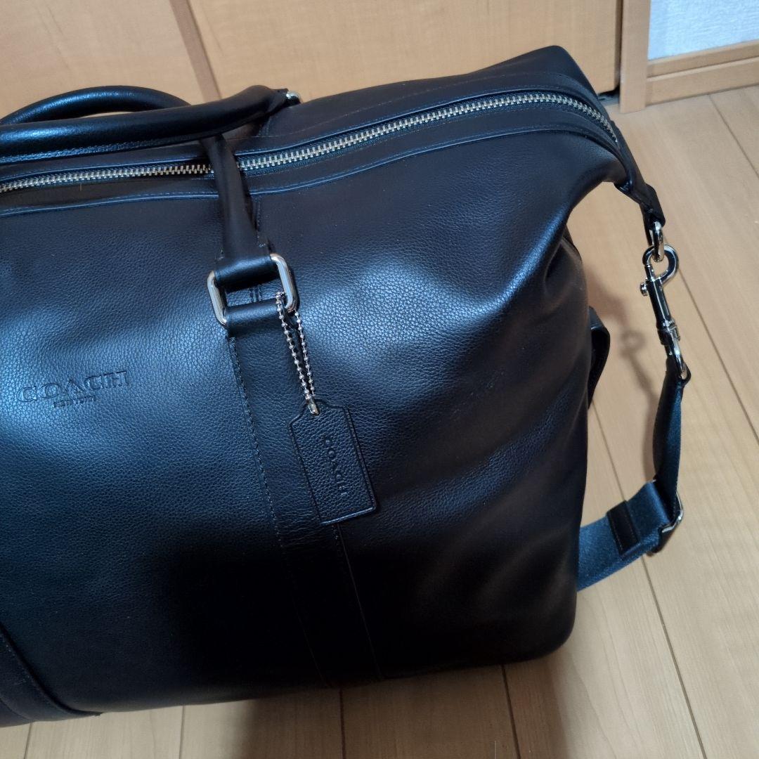 COACHコーチ　黒レザー ボストンバッグ