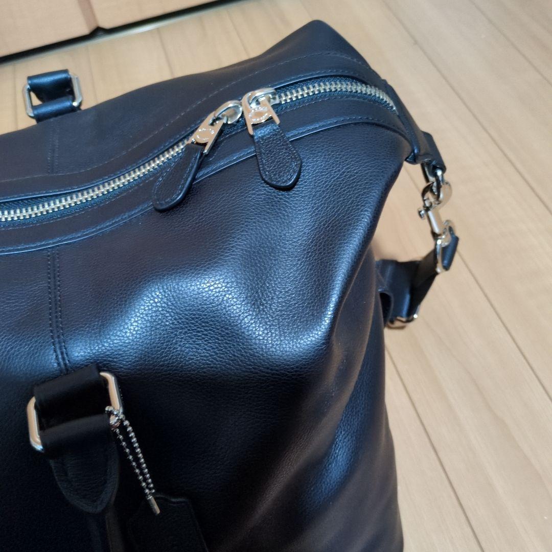 COACHコーチ　黒レザー ボストンバッグ