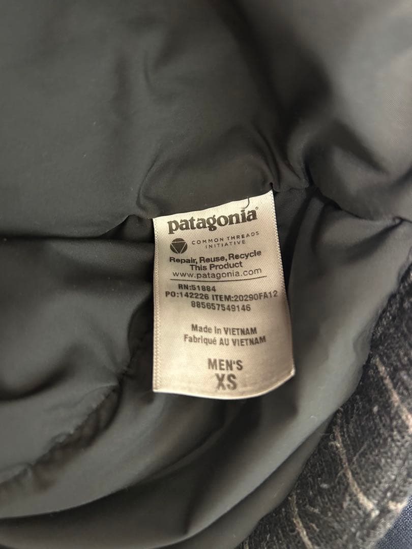 パタゴニア　キルトアゲイン　ストライプ　ダウンベスト