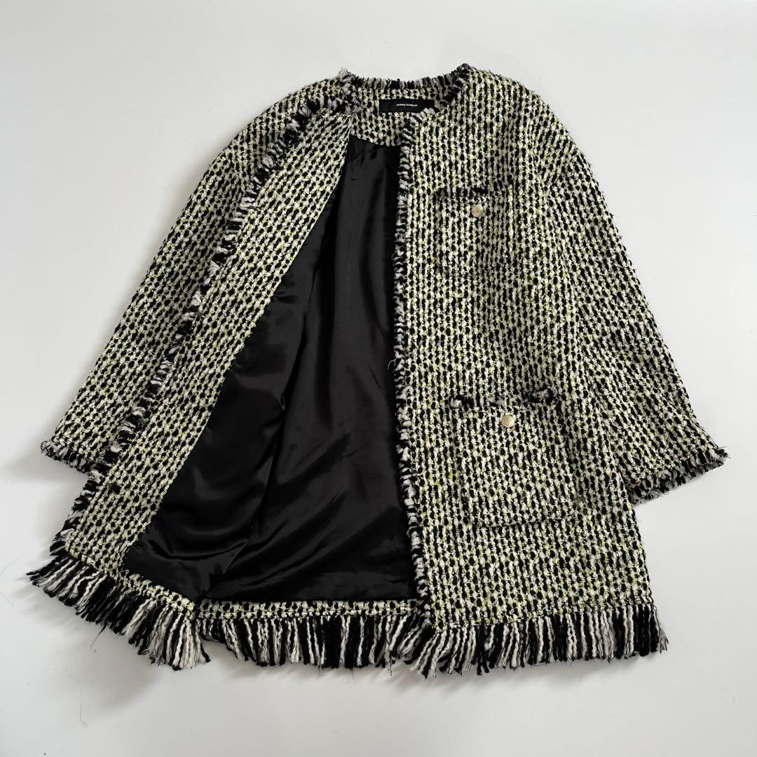 美品✨JOURNAL STANDARD ツイード フリンジ ノーカラージャケット