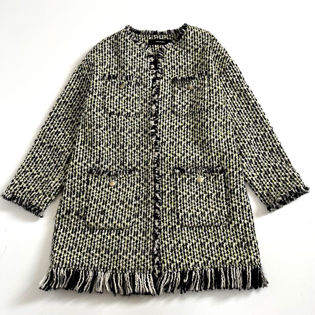 美品✨JOURNAL STANDARD ツイード フリンジ ノーカラージャケット