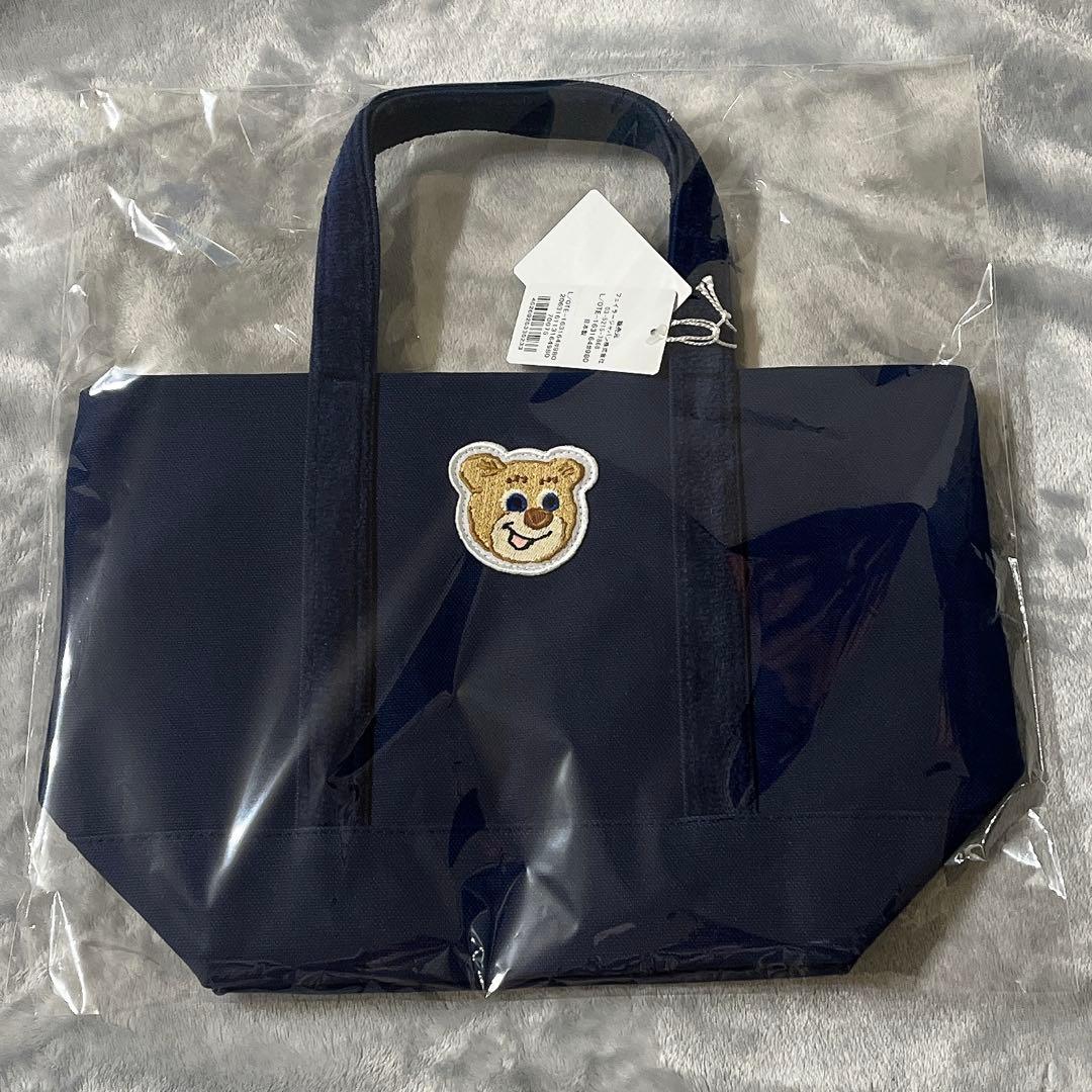 フェイラー オールドテディ ワッペントートバッグ　ネイビー 小 FEILER