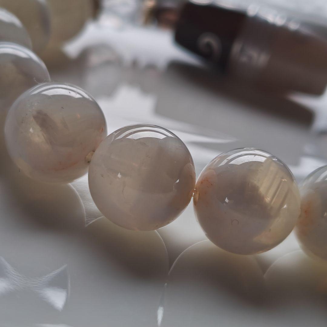 銀線水蓮花回紋緑度母天珠　スノーガーデン　ムーンクオーツ