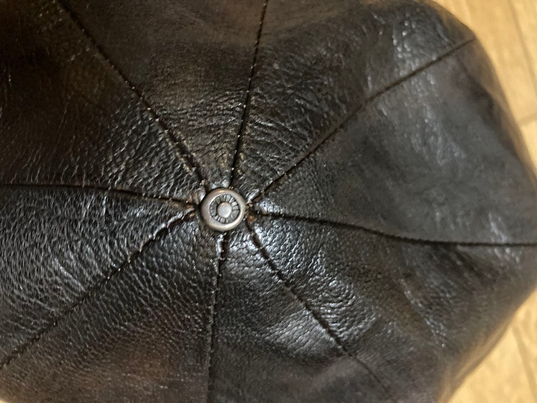 MOTO CP5クラフツマンキャップ ゴート茶芯手染め仕上げ ブラック