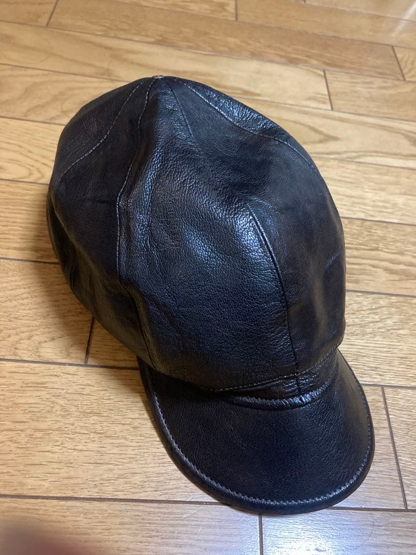 MOTO CP5クラフツマンキャップ ゴート茶芯手染め仕上げ ブラック