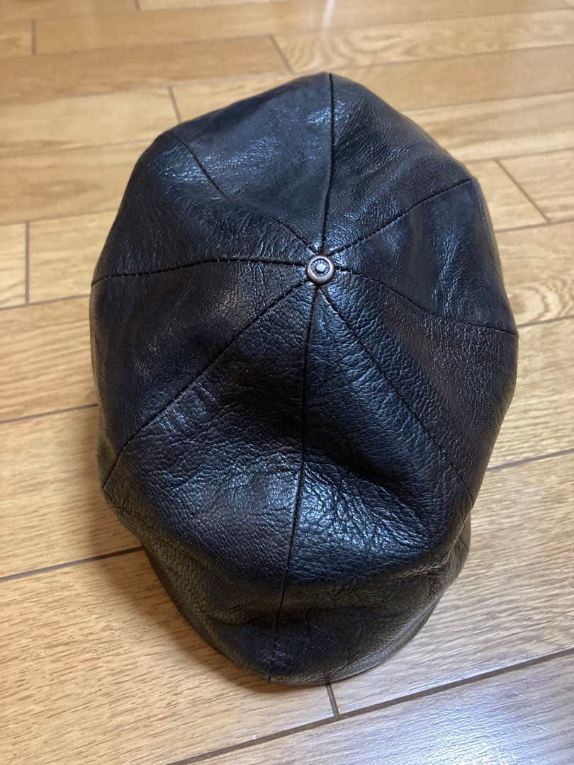 MOTO CP5クラフツマンキャップ ゴート茶芯手染め仕上げ ブラック