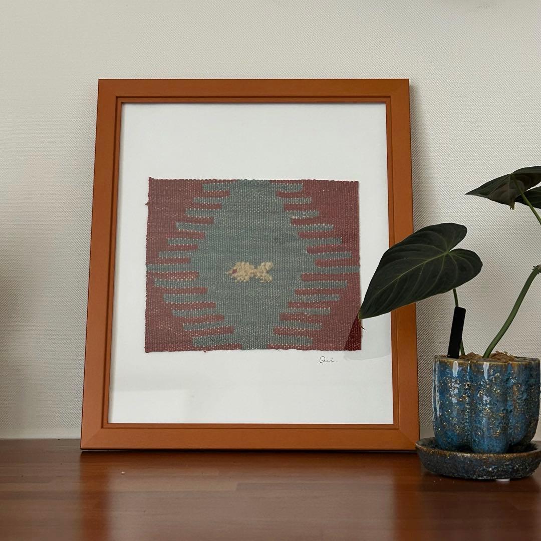⌘ kilim art ⌘ ヴィンテージ　キリム　絵画　アート　インテリア　魚