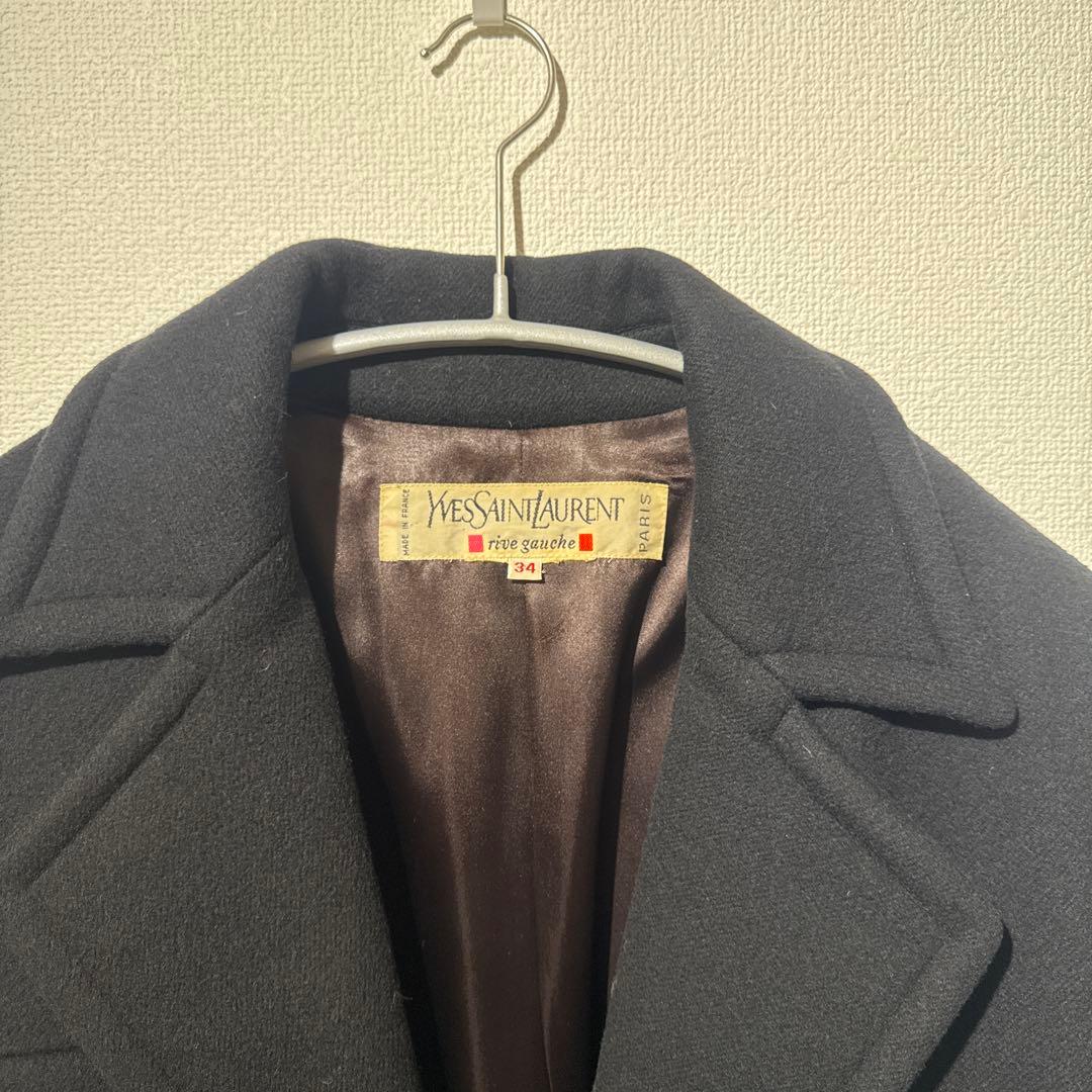 YSL イヴサンローラン Rive Gauche ウールコート 黒
