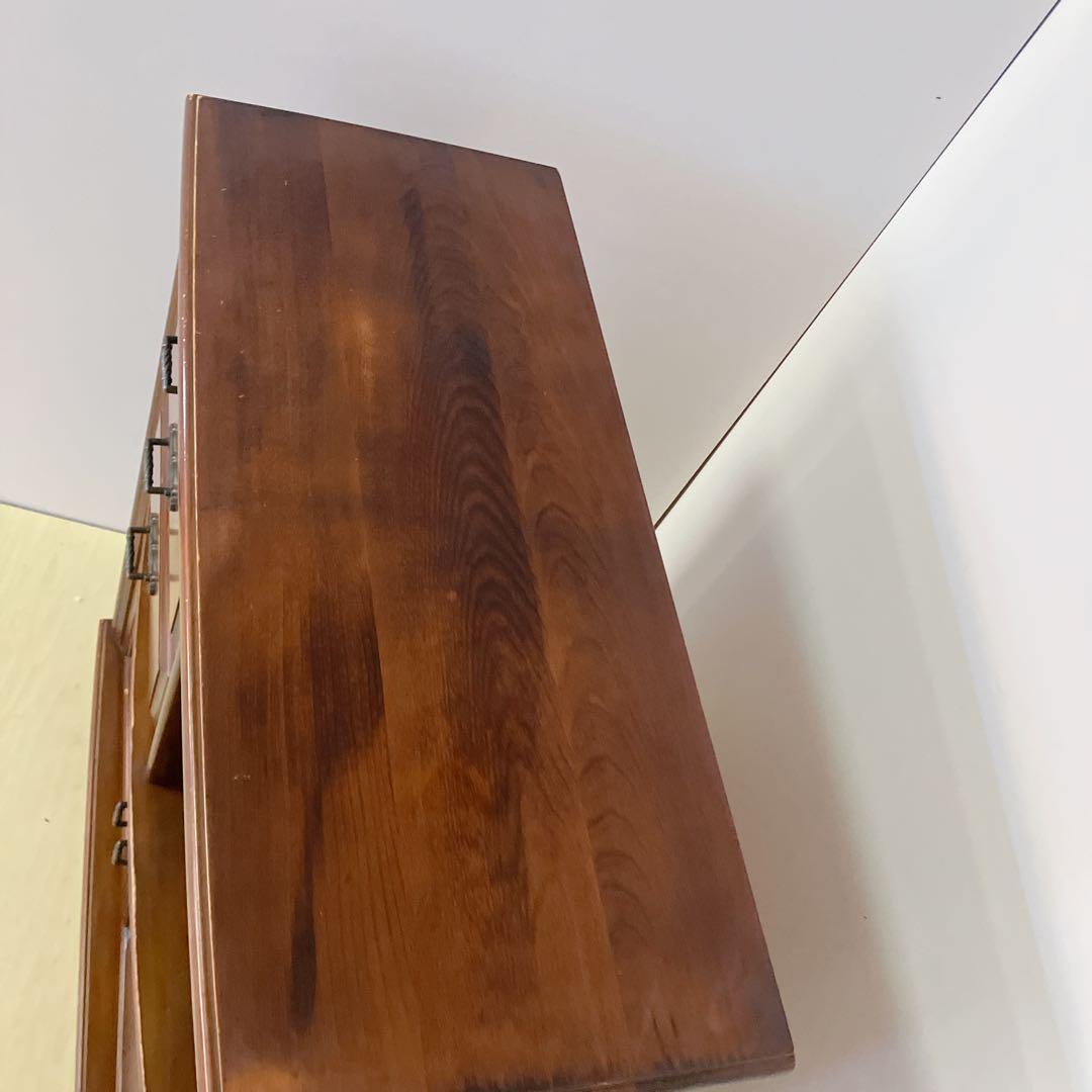 アンティーク調　キャビネット　電話台FAX台　サイドキャビネット　サイドチェスト