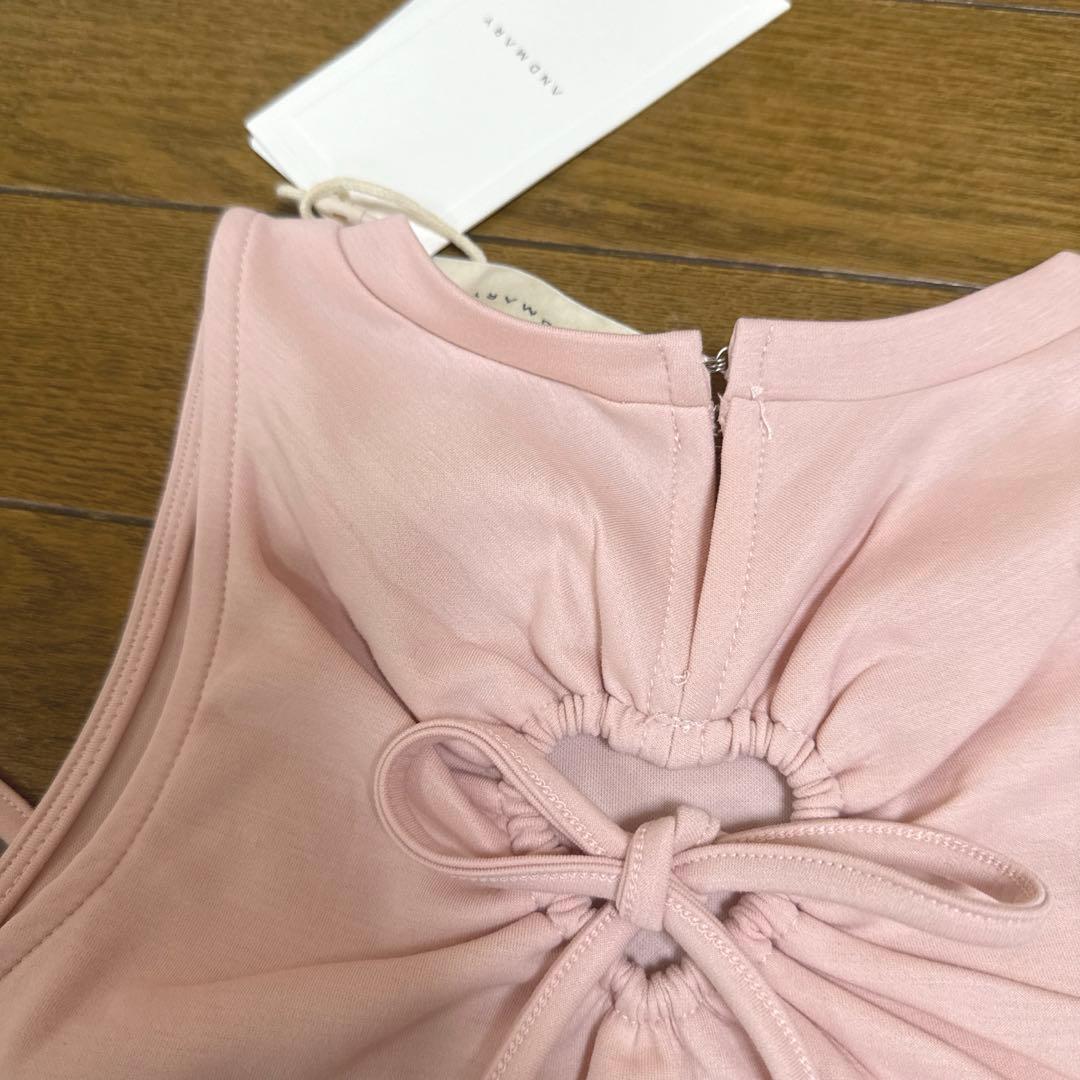 ANDMARY Heart point tops pink アンドマリー