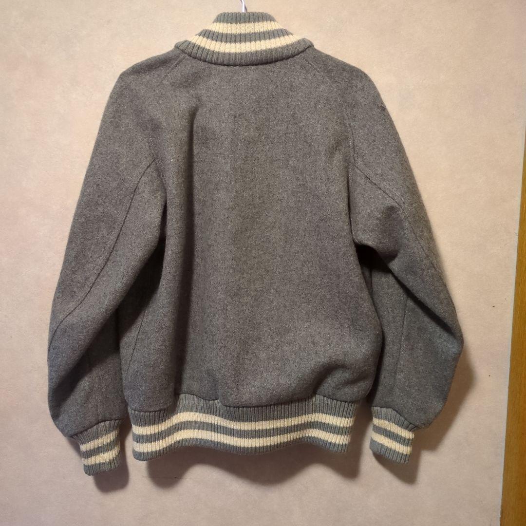 SKOOKUMアメリカ製アワードジャケット　オフホワイト　グレー　ホワイト