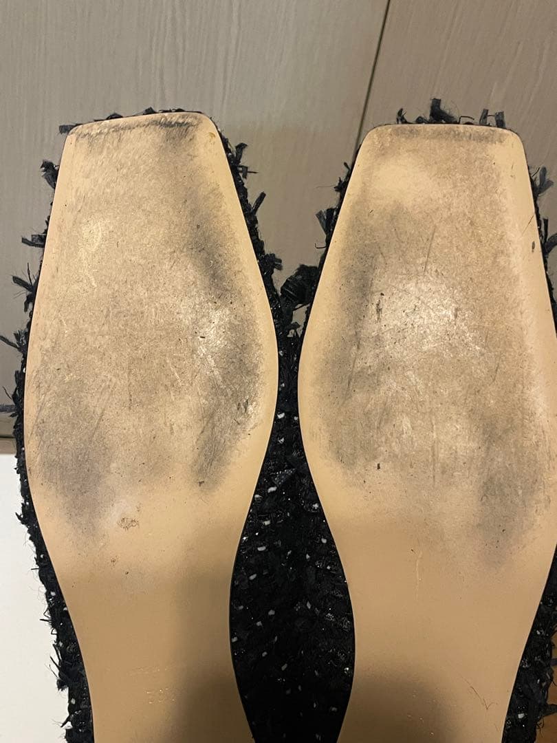 PEPPICHIC ツイード バレエシューズ 黒