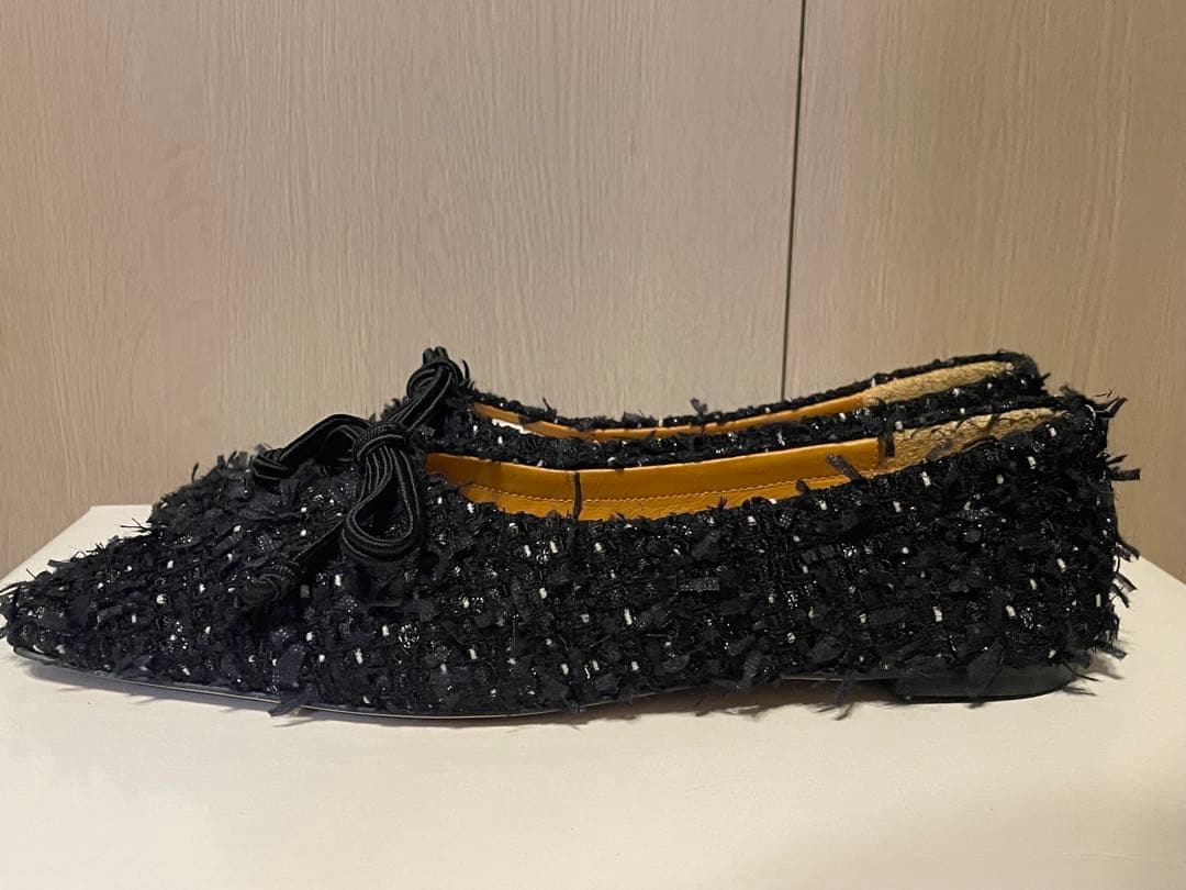 PEPPICHIC ツイード バレエシューズ 黒